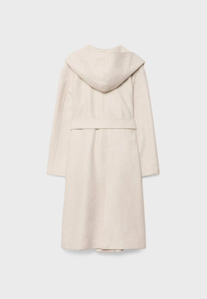 Eleganter Langer Mantel mit Kapuze