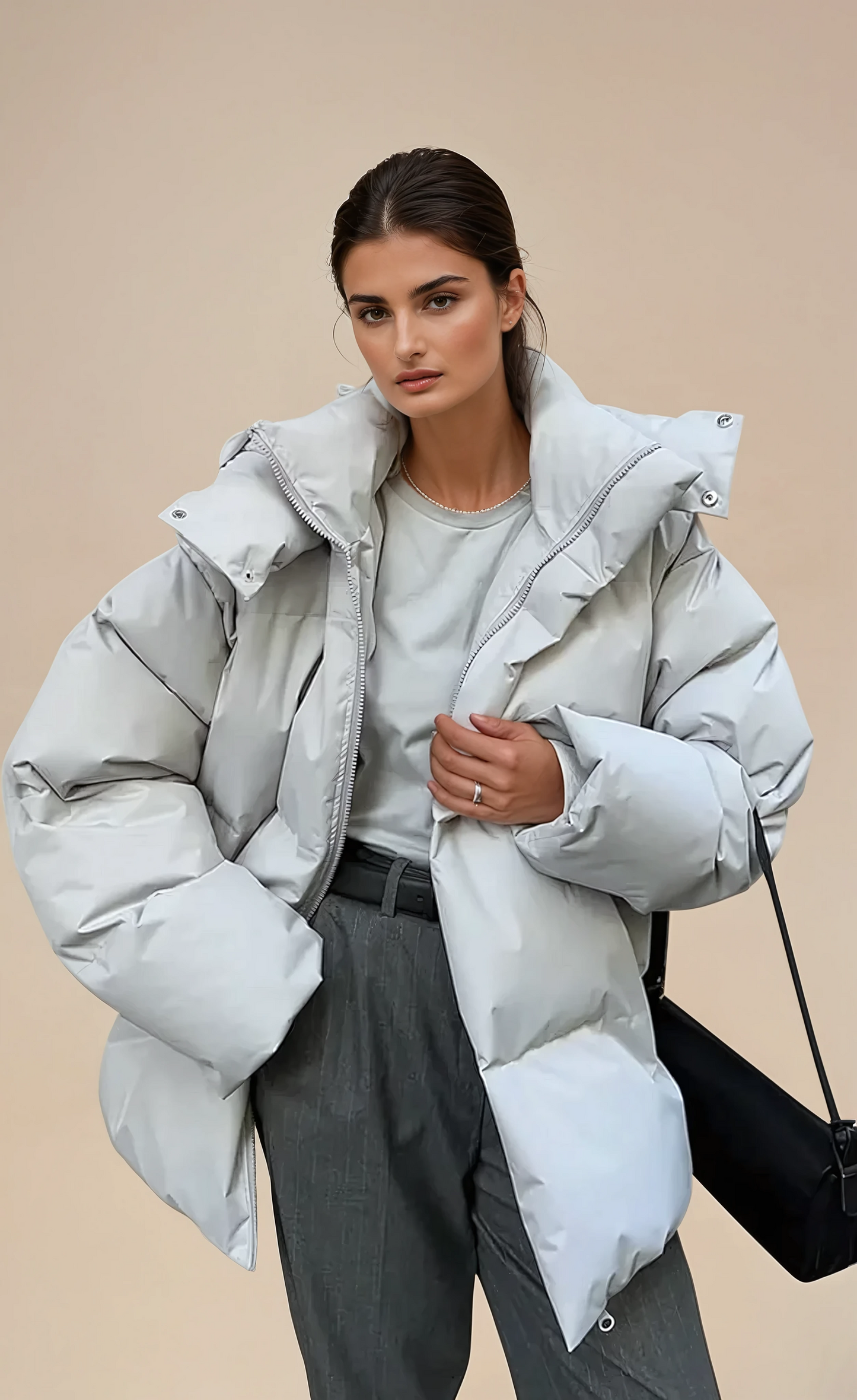 Gemütlicher Oversize-Daunenmantel