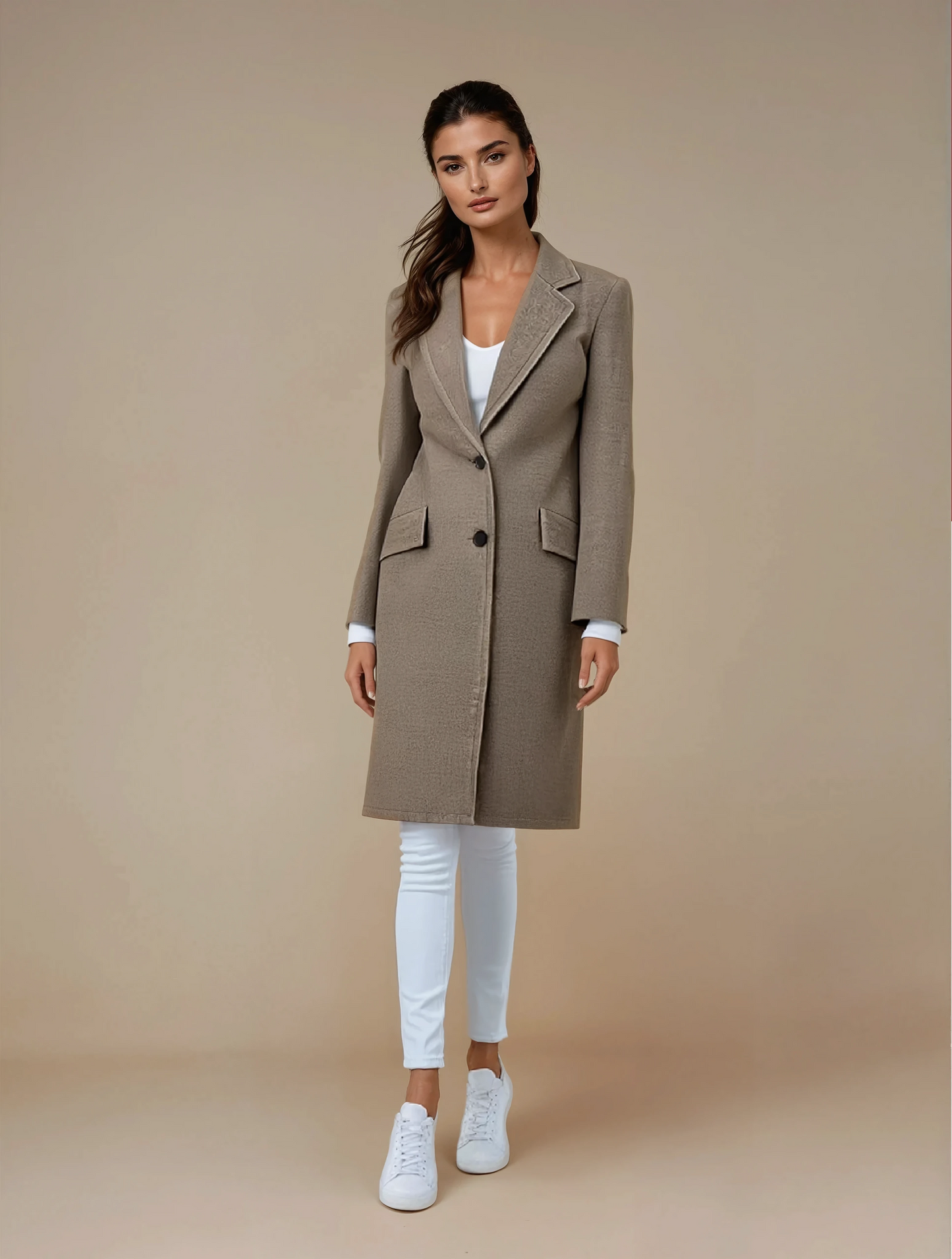 Eleganter Wollmantel