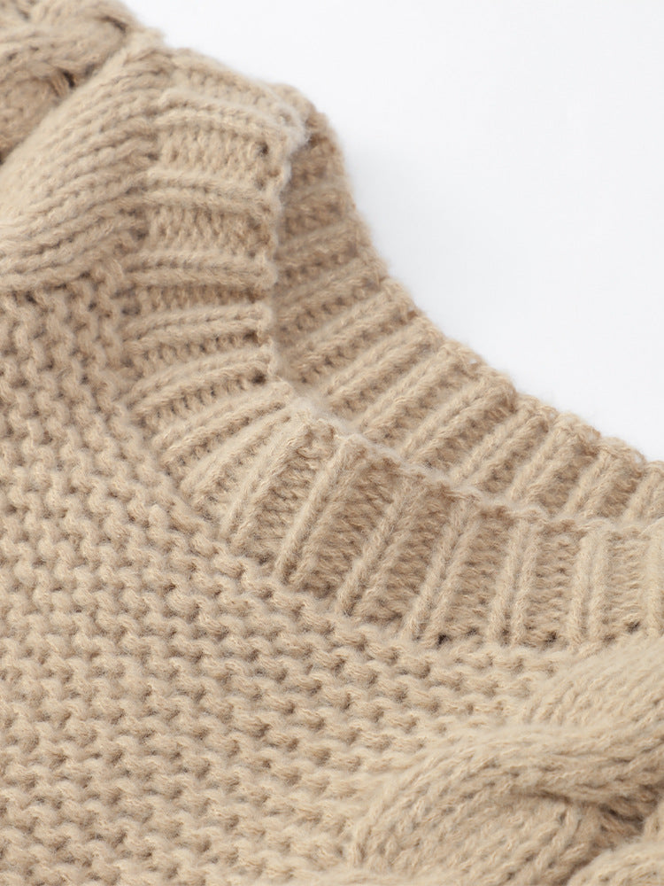 Kabelgestrickter Cozy Pullover