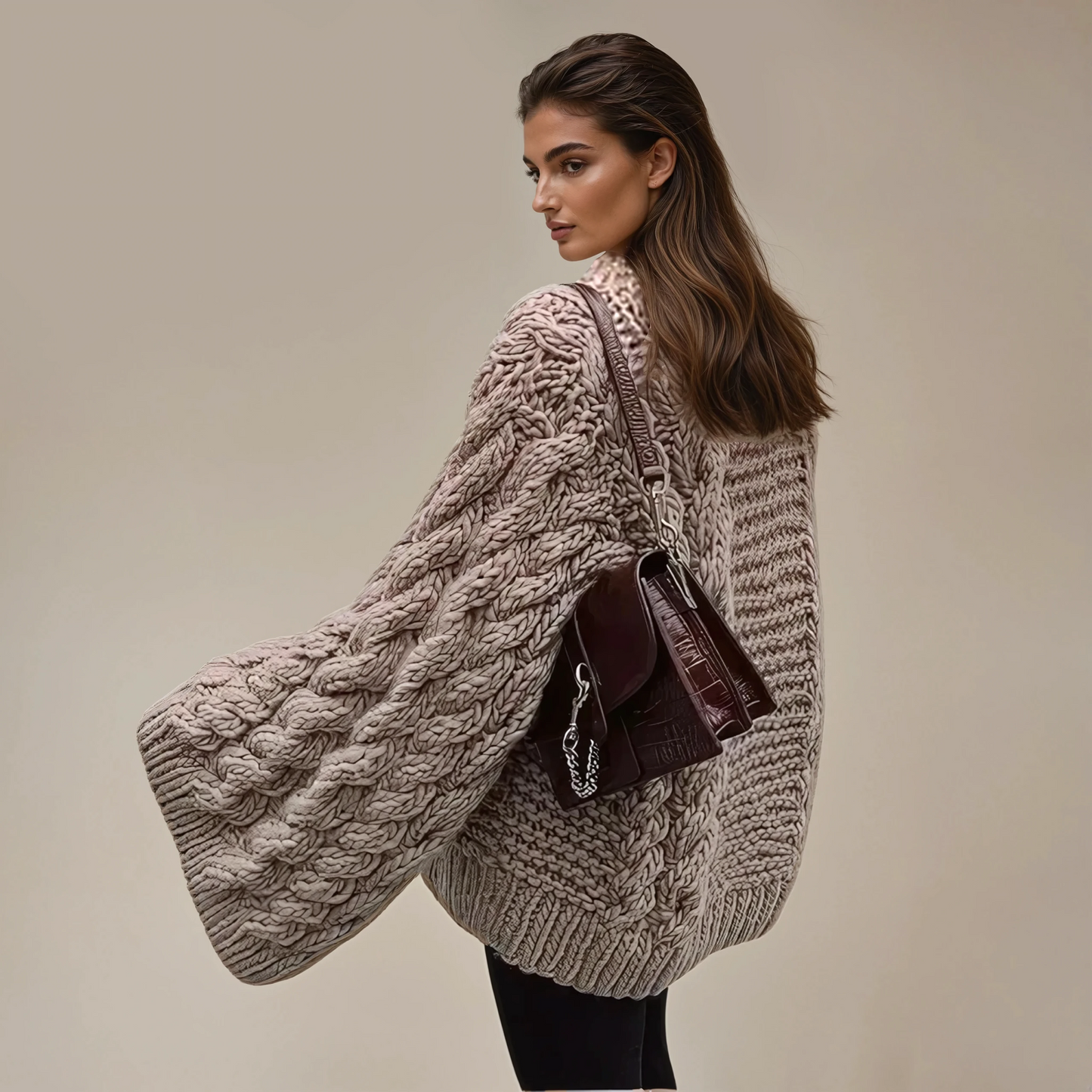 Kabelgestrickter Cozy Pullover