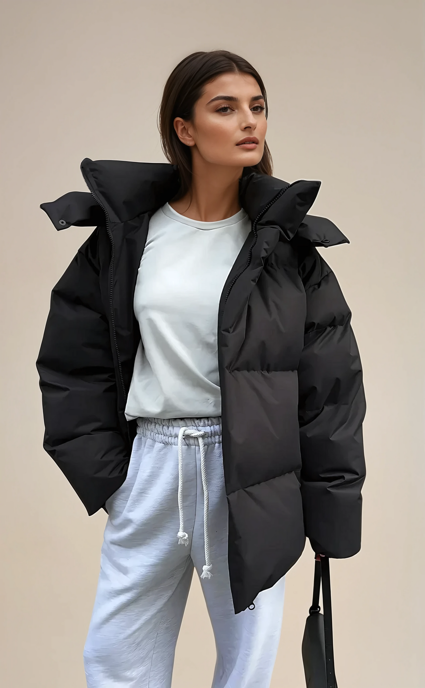 Gemütlicher Oversize-Daunenmantel