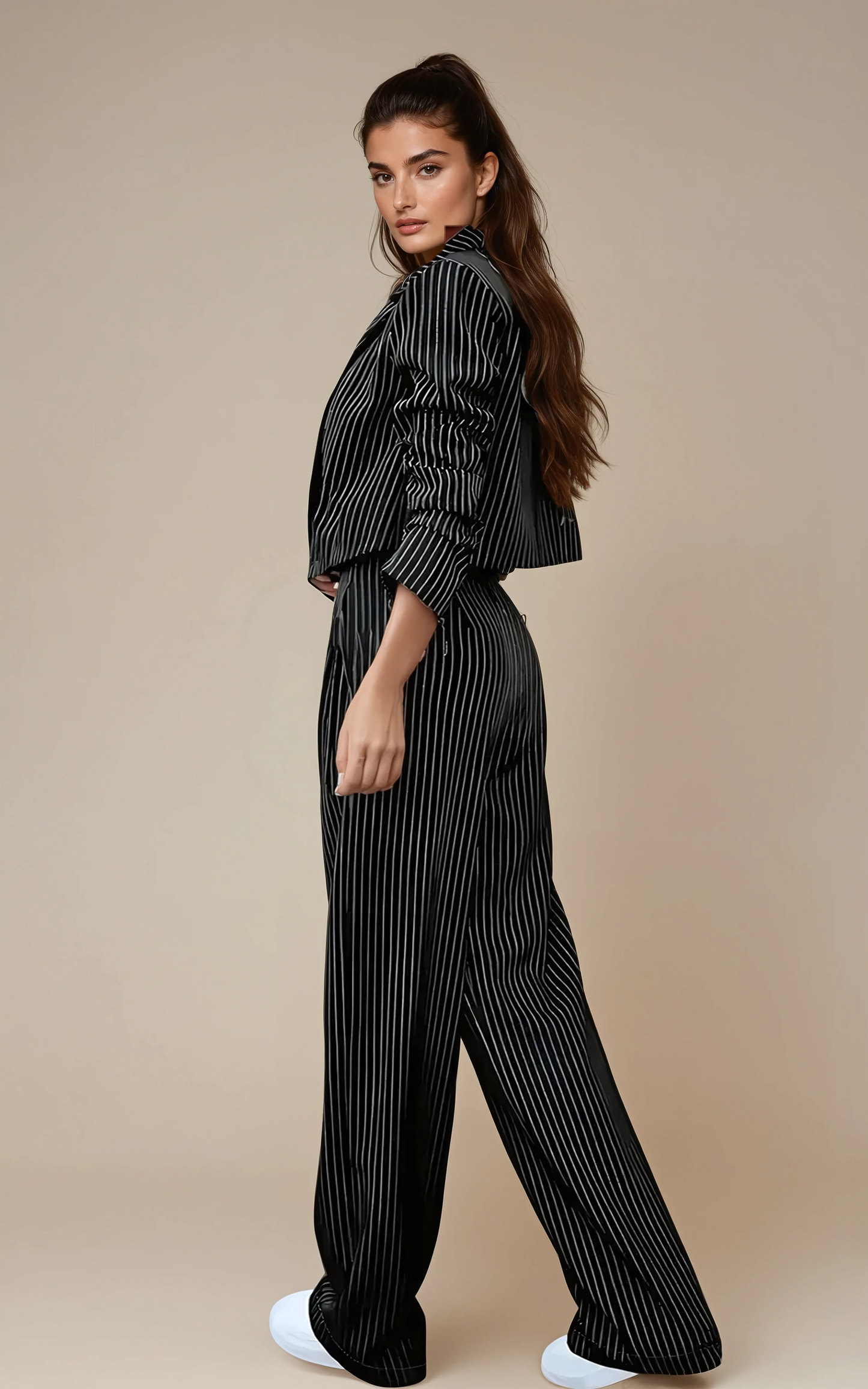 Gestreiftes Blazer Set