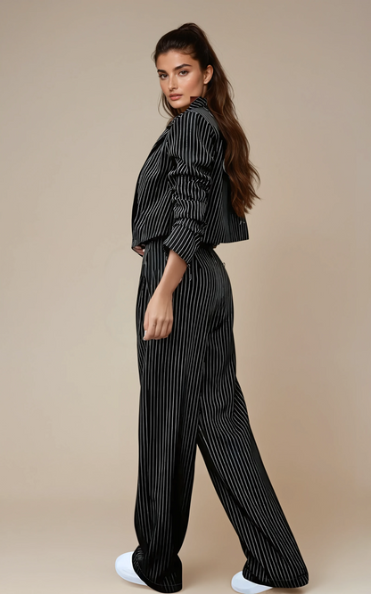 Gestreiftes Blazer Set
